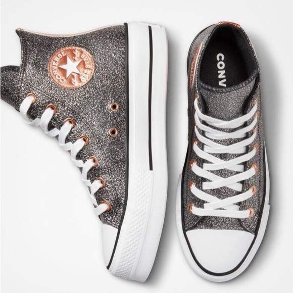 Converse Chuck Taylor Lift All Star High Top Sneakers Black/Copper